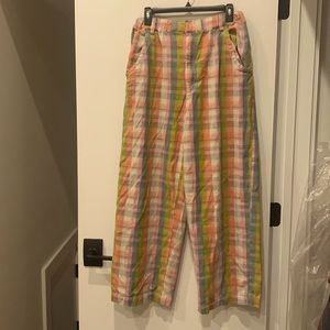 Multicolored pants by free people. Size M